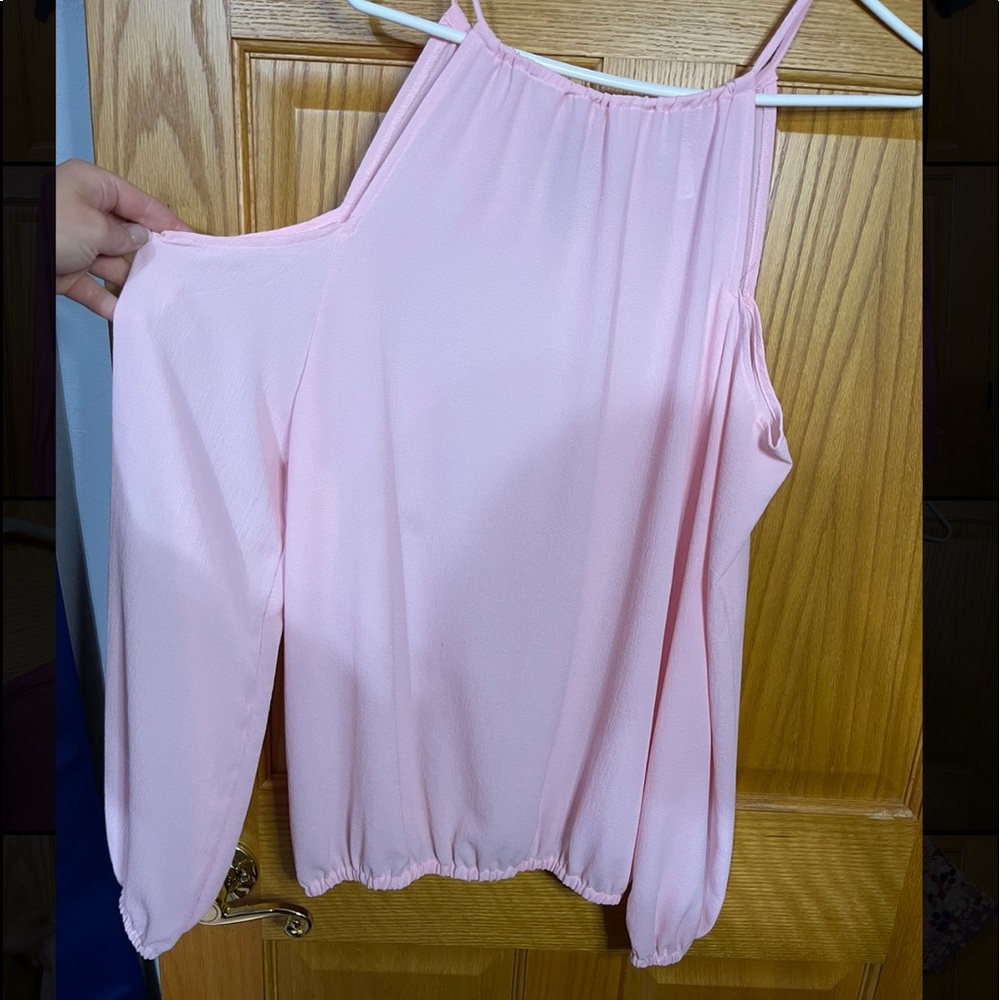 Pink off the shoulder blouse